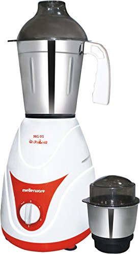 India Desire : Buy Mellerware MG 01 500-Watt Mixer Grinder with 2 Jars (White/Red) at Rs. 883 from Amazon