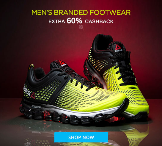 India Desire : Paytm Footwear Sale: Get Flat 60% Cashback On Men's Branded Footwear- FOOT60