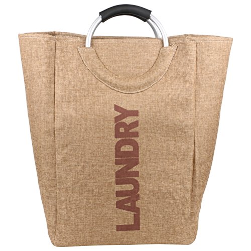 Amazon Steal Deal Buy Miamour Jute Laundry Hamper, Beige at Rs. 169