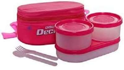 India Desire : Buy Milton Double Decker Lunch Box, Pink at Rs. 186 from Amazon