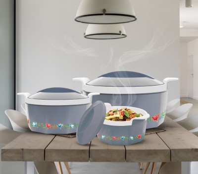 India Desire : Buy Milton Elegance Pack of 3 Thermoware Casserole Set(395 ml, 750 ml, 1350 ml) at Rs. 579 from Flipkart