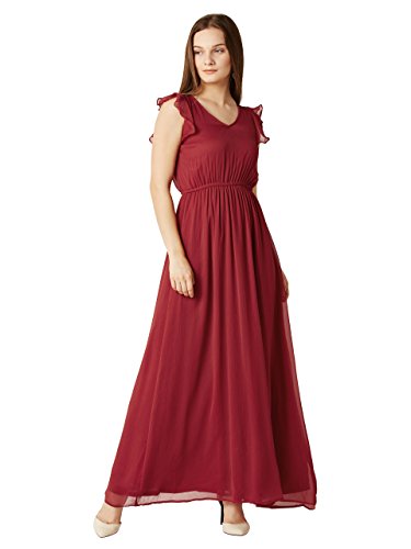 India Desire : Buy Miss Chase Chiffon a-line Dress (MCSS17D07-60-160-03_Cherry Red_Small) at Rs. 399 from Amazon [Regular Price Rs 849]