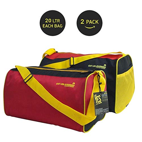 India Desire : Buy Mufubu Presents Get Unbarred Pack of 2 Red & Black Duffle Gym Bag 20 LTR Each at Rs. 299 from Amazon