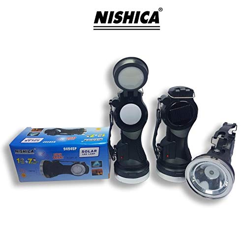 India Desire : Buy NISHICA 9494SP 7W Laser +1 W Led Torch Flasglight with Solar Panel/AC Charging Wire at Rs. 99 from Amazon