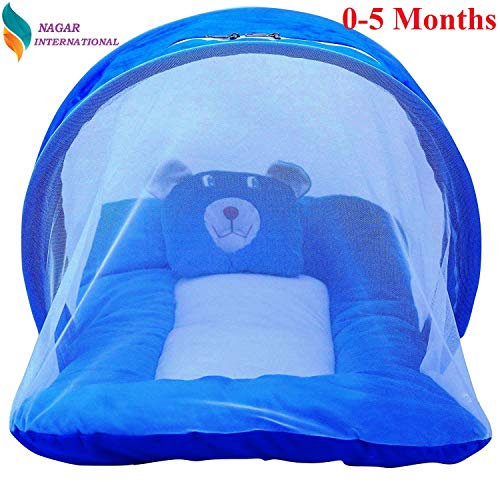 India Desire : Buy Nagar International Baby's Polyester Soft Mattress with Mosquito Net (Blue) at Rs. 289 from Amazon