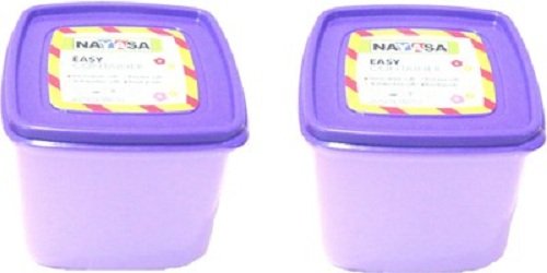 India Desire : Buy Nayasa Superplast Easy Funk Plastic Container Set, 2.2 litres, Set of 2, Purple at Rs. 152 from Amazon