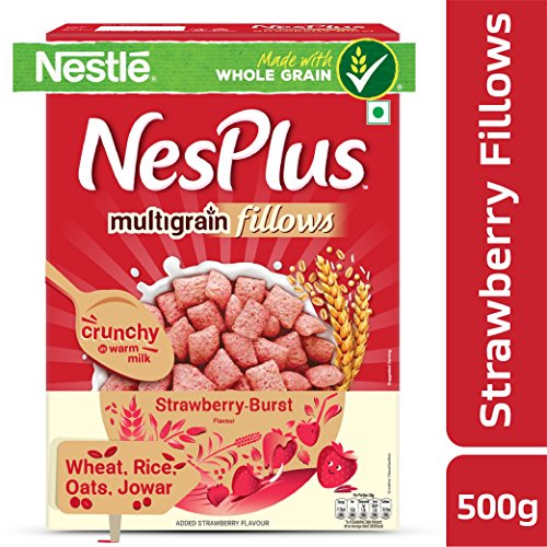 India Desire : Buy Nestle NesPlus Breakfast Cereals, Multigrain Fillows - Strawberry Burst, 250g at Rs. 102 from Amazon [Regular Price Rs 170]