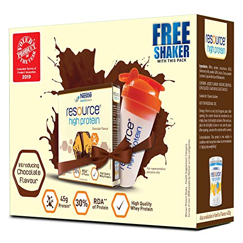 India Desire : Buy Nestle Resource High Protein - 400g BIB Pack with Free Shaker ((Chocolate Flavor) at Rs. 630 from Amazon