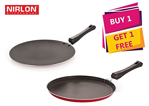 India Desire : Buy Nirlon Non-Stick Aluminium Cookware Set, 2-Pieces, Red at Rs. 425 from Amazon [MRP Rs 3080]