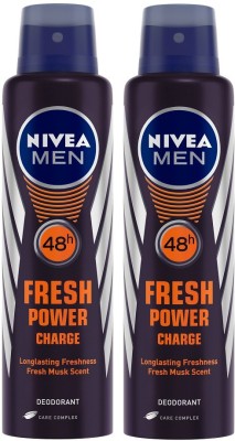 India Desire : Buy Nivea Men Fresh Power Charge Deodorant Deodorant Spray  -  For Men(300 ml, Pack of 2) at Rs. 188 from Flipkart