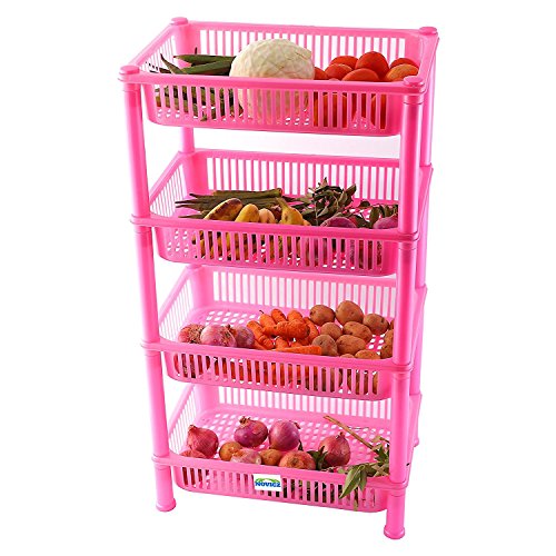 India Desire : Buy Novicz Plastic 4-Layer Cutlery Rack, Pink at Rs. 523 from Amazon [Selling Price Rs 909]