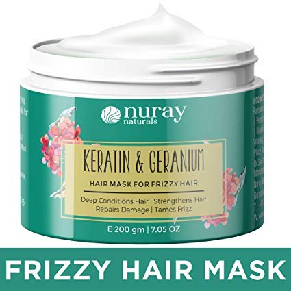 India Desire : Buy Nuray Naturals Vegan Keratin Hair Mask with Geranium for Frizzy Hair and Growth, 200 g at Rs. 449 from Amazon [Regular Price Rs 550]