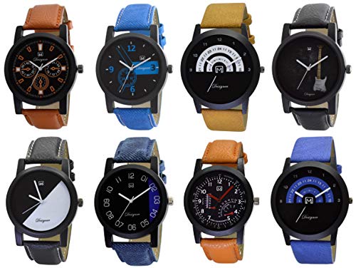 India Desire : Buy Om Designer Analogue Multi Color Dial Men's & Boy's Watch (Bulk 8 Piece) at Rs. 775 from Amazon [Regular Price Rs 949]