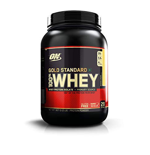 India Desire : Buy Optimum Nutrition (ON) Gold Standard 100% Whey Protein Powder - 2 lbs, 907 g (Banana Cream) at Rs. 1850 from Amazon [Regular Price Rs 3401]