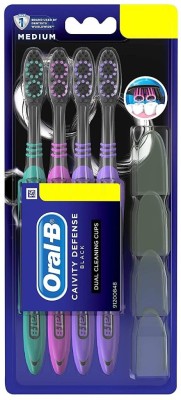 India Desire : Buy Oral B Cavity Defense 123 Black Toothbrush Medium 4 Pc Pack at Rs. 99 from Flipkart