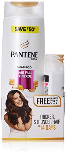 India Desire : Buy Pantene PRO-V Hair Fall Control Shampoo, 360ml with Pantene PRO-V Hair Fall Control Shampoo, 72ml at Rs. 96 from Amazon [MRP Rs 220]