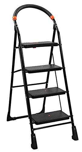 India Desire : Buy Parasnath Black Heavy Folding Ladder with Wide Steps Milano 4 Steps 4.1 Ft Ladder at Rs. 2099 from Amazon [Selling Price Rs 3999]