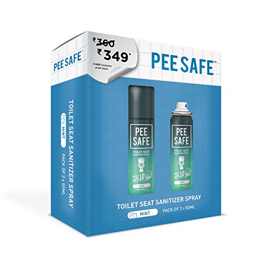India Desire : Buy Pee Safe Toilet Seat Sanitizer Spray - 50 ml (Mint) (Pack of 3) at Rs. 151 from Amazon [Regular Price Rs 349]