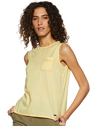 India Desire : Buy Pepe Jeans Womens Plain Regular Fit Cotton Top (Glasgow SL_Lemon_Large) at Rs. 76 from Amazon