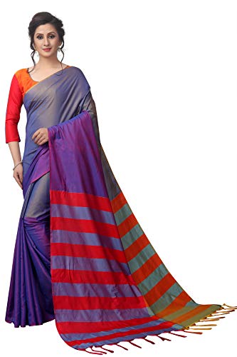 India Desire : Buy PerfectBlue Cotton Saree with Blouse Piece (SA9NAPalluVariaion_Blue_Free) at Rs. 199 from Amazon [Regular Price Rs 399]