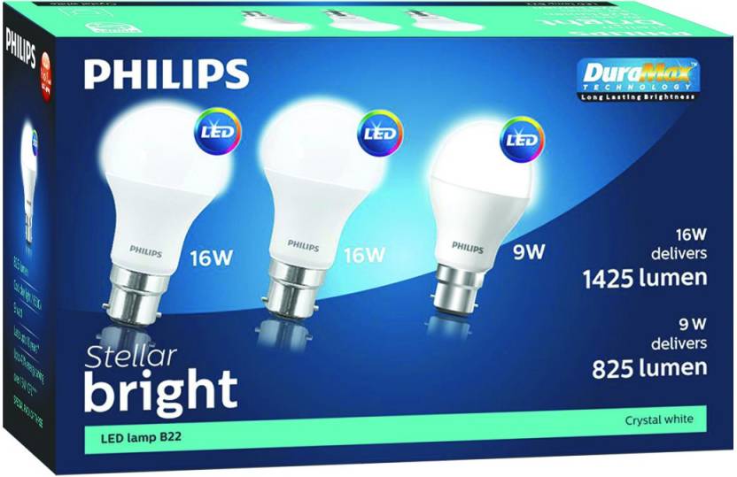 India Desire : Buy Philips 9 W Standard B22 LED Bulb  (White, Pack of 6) at Rs. 450 from Flipkart [MRP Rs 1500]
