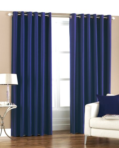 India Desire : Buy Pindia 2 Piece Eyelet Polyester Long Door Curtain Set - 8ft, Royal Blue at Rs. 25 from Amazon