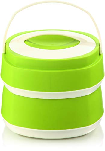 India Desire : Buy Pinnacle Phoenix Plastic Thermo Lunch Box, 3.6 litres, Green at Rs. 397 from Amazon