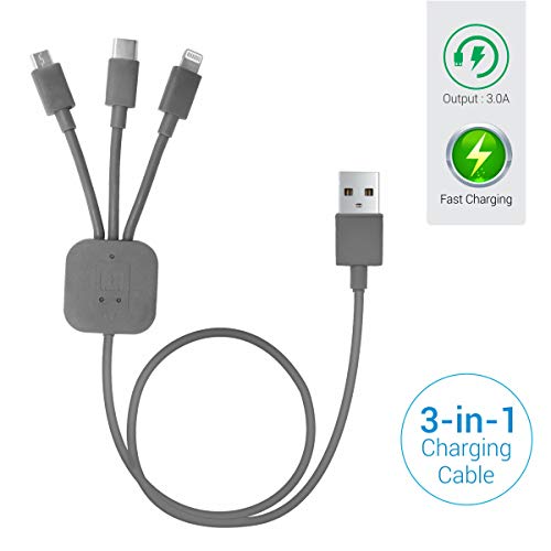India Desire : Buy Portronics POR-013 Konnect-Trio Multi-Functional Cable (Grey) at Rs. 199 from Amazon [Regular Price Rs 320]