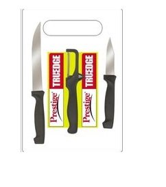 India Desire : Buy Prestige Tru-Edge 99576 Kitchen Knife Set with Cutting Board, 3-Pieces at Rs. 118 from Amazon [MRP Rs 245]