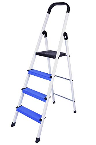 India Desire : Buy Primax High Grade Heavy Aluminum Folding 4 Step Ladder (White and Blue) at Rs. 1304 from Amazon