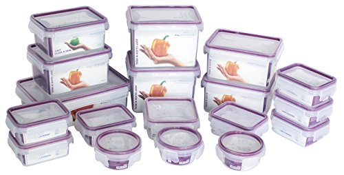 India Desire : Buy Princeware Click N Seal Plastic Container Set, 18-Pieces, Violet at Rs. 201 [Regular Price: Rs. 996]