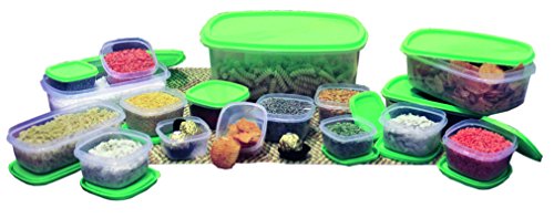 India Desire : Buy Princeware Container Combo Set, 17 Pieces, Green at Rs. 262 from Amazon