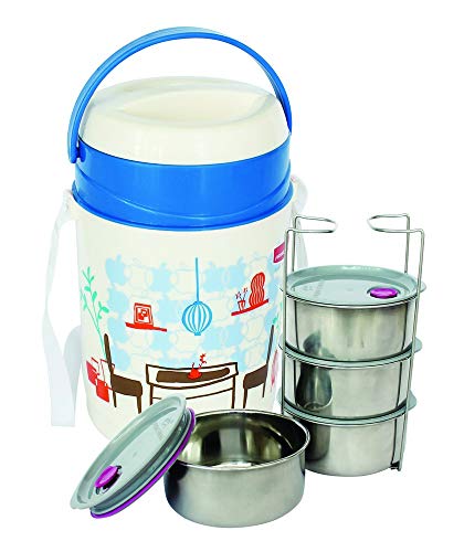 Buy Princeware Leak Proof Insulated Tiffin Plastic Lunch Boxes, 340ml ...
