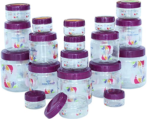 India Desire : Buy Princeware Mini Combo Plastic Jar Set, 19-Pieces, Transparent at Rs. 499 from Amazon