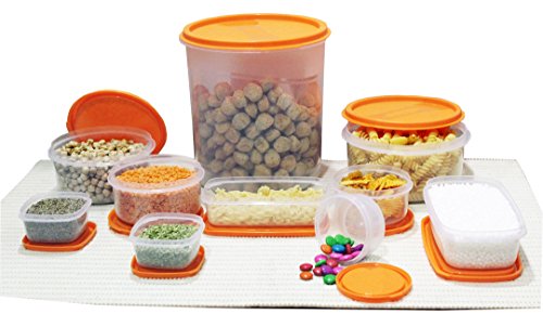 India Desire : Buy Princeware SF Package Plastic Container Set, 10-Pieces, Orange at Rs. 169 from Amazon [Regular Price Rs 319]