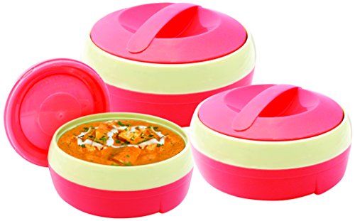 India Desire : Buy Princeware Solar Plastic Casserole Set, 3-Pieces, Pink at Rs. 329 from Amazon