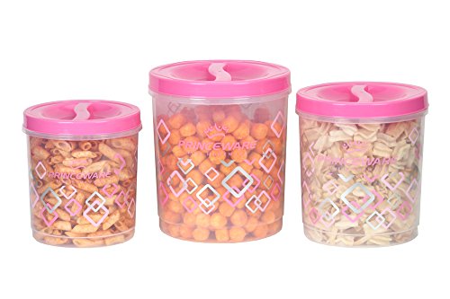 India Desire : Buy Princeware Twister Plastic Package Container Set, 3-Pieces, Pink at Rs 243 from Amazon [MRP Rs 649]