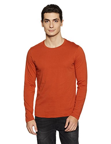 India Desire : Buy Qube By Fort Colins Men's Solid Regular Fit T-Shirt (192-frs_Rust_Medium) at Rs. 149 from Amazon