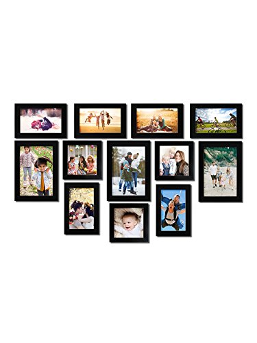 India Desire : Buy Random Photo Frames (Synthetic Wood, 30 cm x 22 cm x 14 cm, Black, Set of 12) at Rs. 525 from Amazon