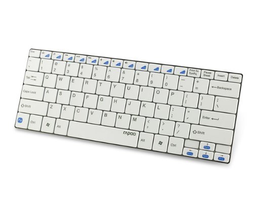 India Desire : Buy Rapoo E6100 Ultra-Slim Mini Bluetooth Keyboard (White) at Rs. 899 from Amazon