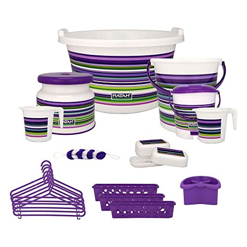 India Desire : Buy Ratan 19 Pcs Bathroom Set - Purple at Rs. 1099 from Amazon [Regular Price Rs 1500]
