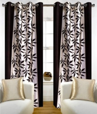 India Desire : Buy Red Hot 210 cm (7 ft) Polyester Door Curtain (Pack Of 2)(Floral, Brown) at Rs. 249 from Flipkart