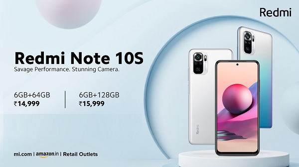 Redmi Note 10S Amazon Price Rs 14999: Buy In Open Sale, Launch Date, Specifications & Buy Online In India