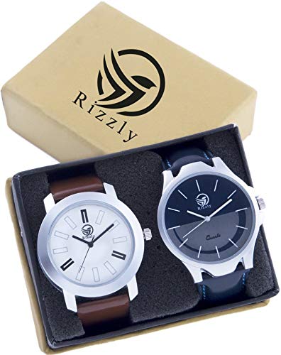 India Desire : Buy Rizzly Pack of 2 Multicolour Analog Analog Watch for Men and Boys At Rs 99 From Amazon