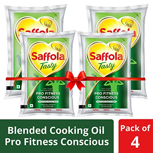 India Desire : Buy Saffola Tasty Pro Weight Watchers Edible Oil, 4 X 1 L at Rs. 339 from Amazon