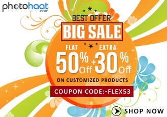 India Desire : Photohaat offer: Get Customized Products at Flat 50 % Off + Extra 30 % Off