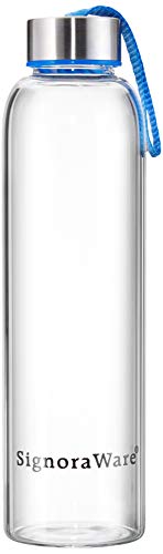 India Desire : Buy Signoraware Aqua Star Glass Water Bottle, 500ml/21mm, Blue at Rs. 191 from Amazon
