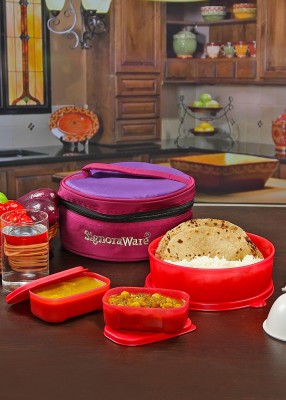 signoraware 3 container lunch box