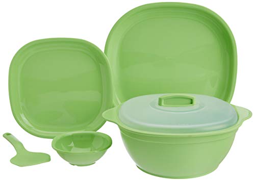 India Desire : Buy Signoraware Square Dinner Set, 21-Pieces, Parrot Green at Rs. 759 from Amazon
