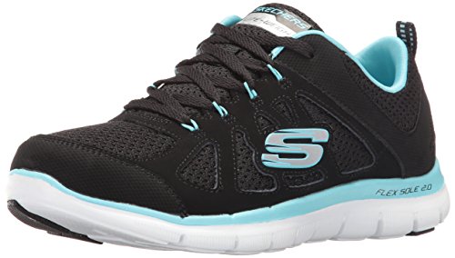 India Desire : Buy Skechers Womens Flex Appeal2.0-Simplistic Black/Turquoise Sneakers-6 UK/India (39 EU) (9 US)(12761-BKTQ) at Rs. 484 from Amazon